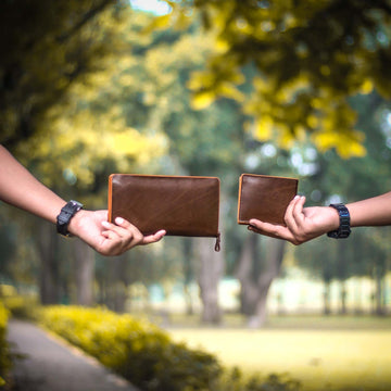 Cirrostratus Leather Wallet And Clutch Combo